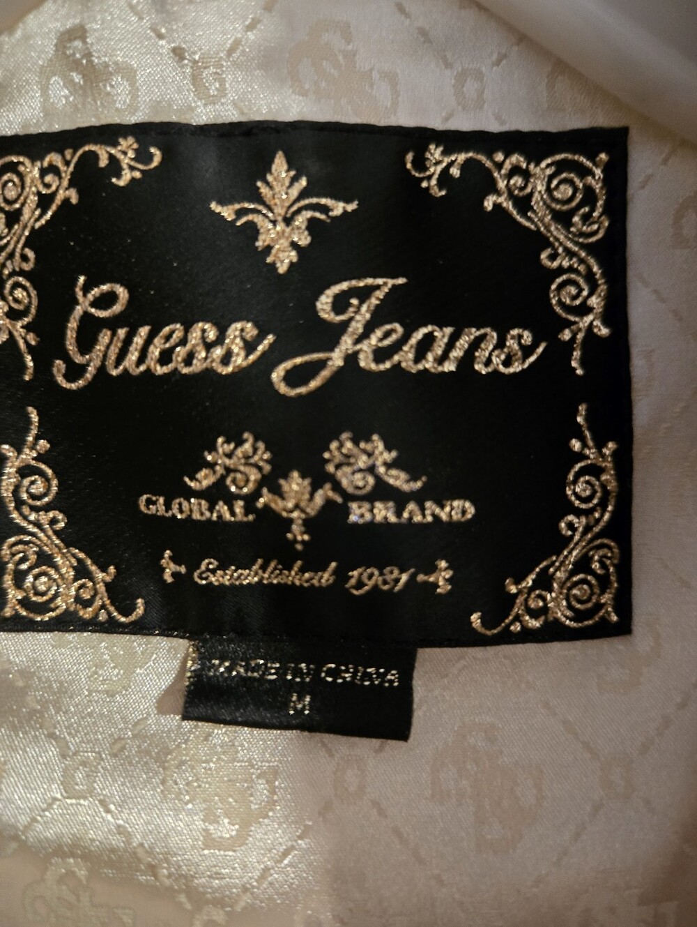 Guess Cream Faux Fur Ribbed Zip Vest - Picture 6 of 7